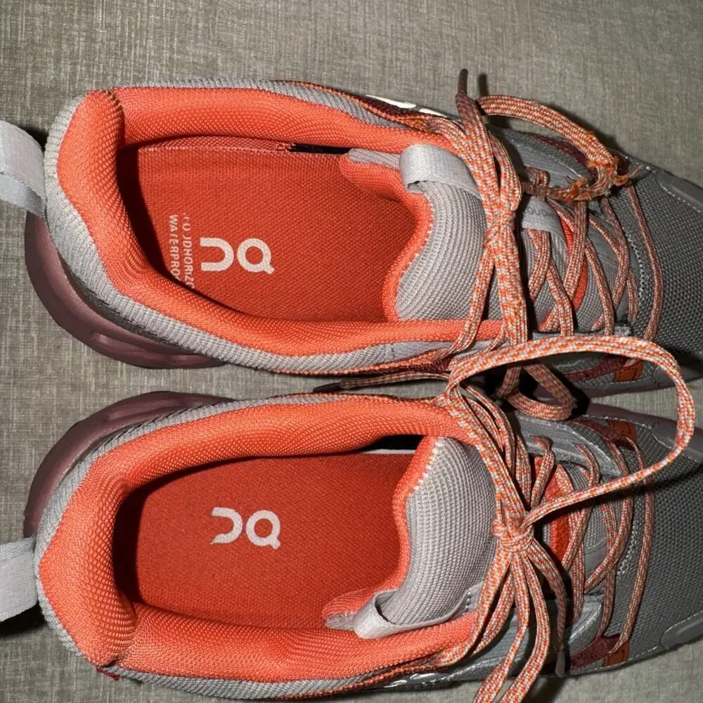 On Cloudhorizon Men’s Trail Running Shoes Size 8.5 Fog Mahogany Gray/Red/Orange